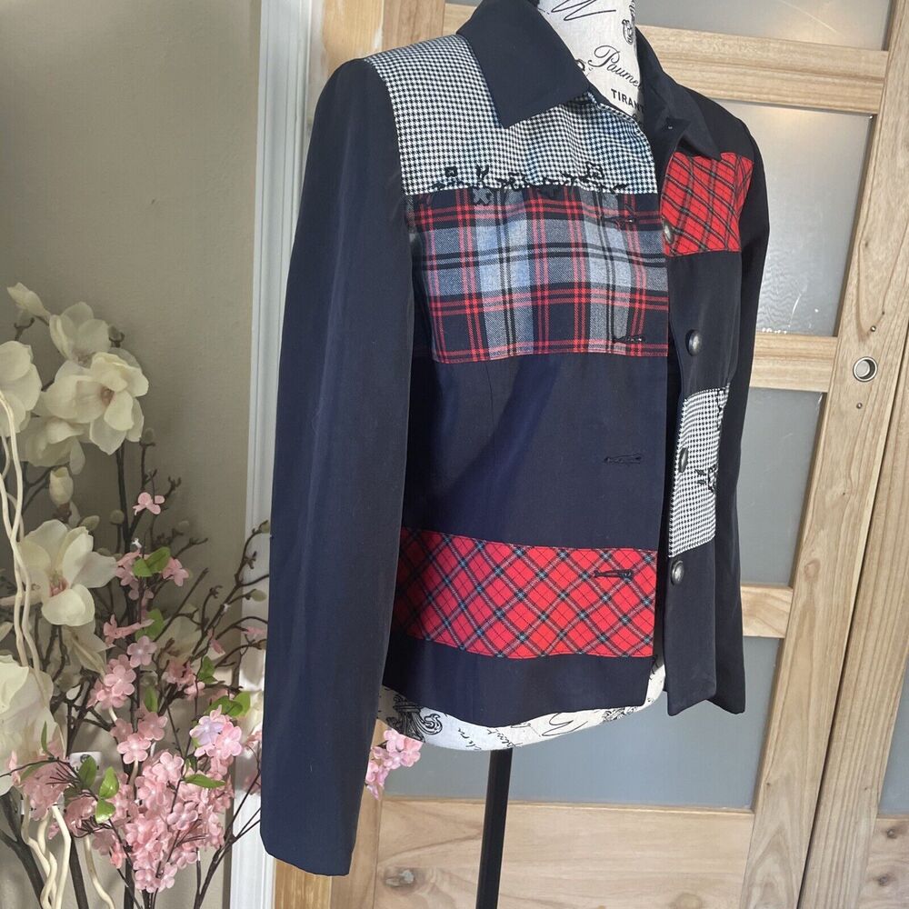 Susan Bristol Patchwork Multicolor Blazer Shoulde… - image 3